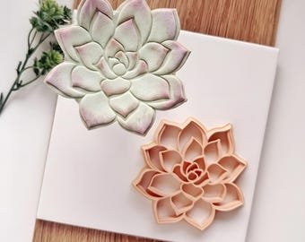 多肉植物用粘土カッター：4インチ小物入れツール。エケベリアの花リングボウル型
