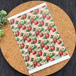Strawberry Garden Polymer Clay Transfer Sheet: Fruit Pattern for Jewelry