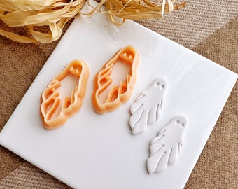 Spooky Ghost Clay Cutter for Halloween Earrings - Perfect for DIY Jewelry, Crafts & Gifts, Halloween Jewelry Cutter