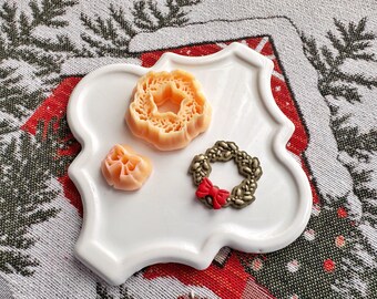 Wreath & Bow Clay Cutter Set: 3D Printed Christmas Earring Tools