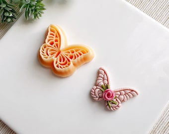 Embossing Butterfly Spring Clay Cutter, Polymer Clay Cutter for Spring, Floral Cutters for Clay