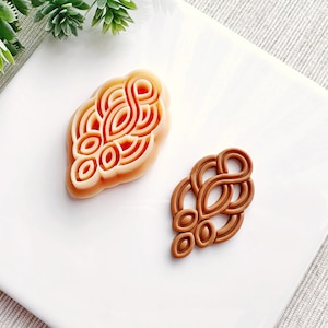 Ornate Cutout Clay Cutter, Embossing Polymer Clay Cutter, Detailed Embossing Cutter for Clay