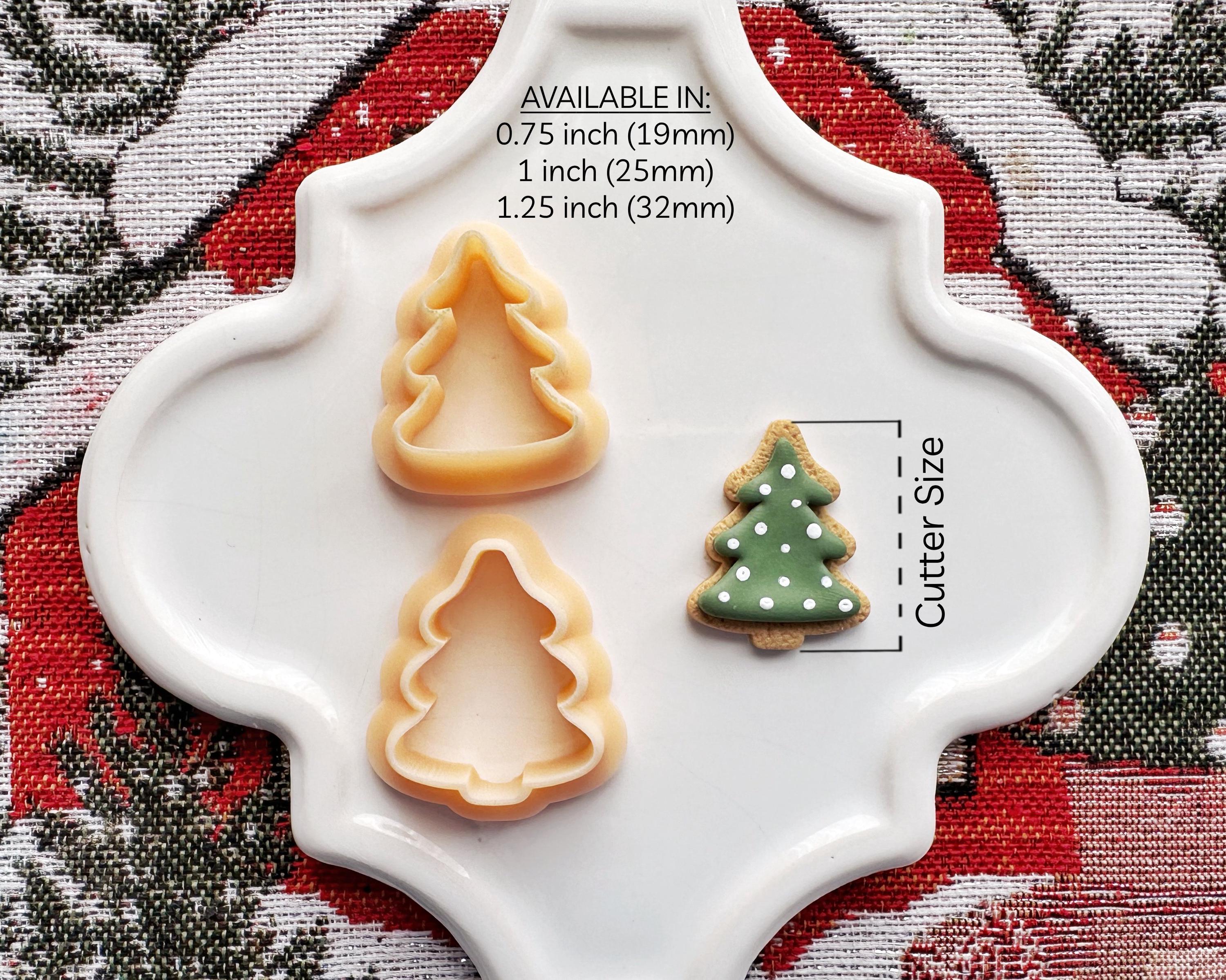 Christmas Tree Sugar Cookie Clay Cutter Set - Polymer Clay Tools for