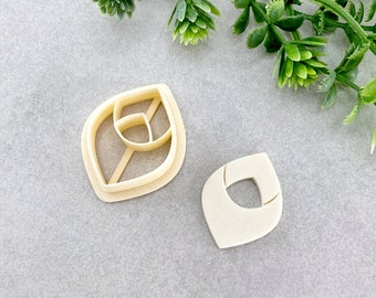 Folding Donut Clay Cutter, Polymer Clay Dangle Earrings Cutter, Art Deco Style Diamond Donut Cutter for Clay