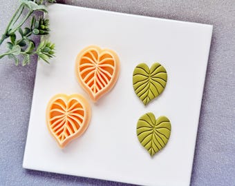 Anthurium Leaf Polymer Clay Cutter, Tropical Plant Heart Jewelry Tool, Botanical Collection