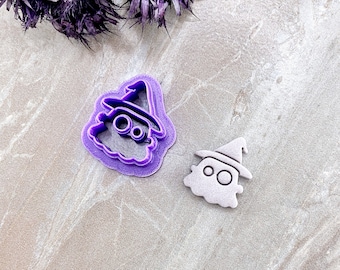 Ghost Witch Clay Cutter, Halloween Clay Cutter, Spooky Witch Ghost Cutter for Halloween, Fall Clay Cutters | Single or Mirrored Set