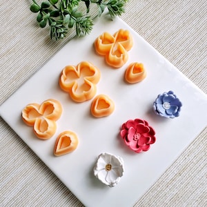 Petal Flower Maker Spring Clay Cutter Sets, Polymer Clay Cutter for Spring, Floral Cutters for Clay