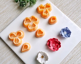 Petal Flower Maker Spring Clay Cutter Sets, Polymer Clay Cutter for Spring, Floral Cutters for Clay