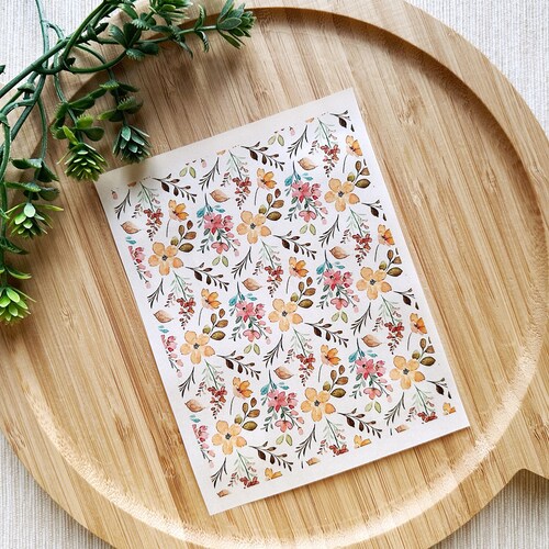 Sunflowers Floral Clay Transfer Sheet Water Soluble Transfer Etsy