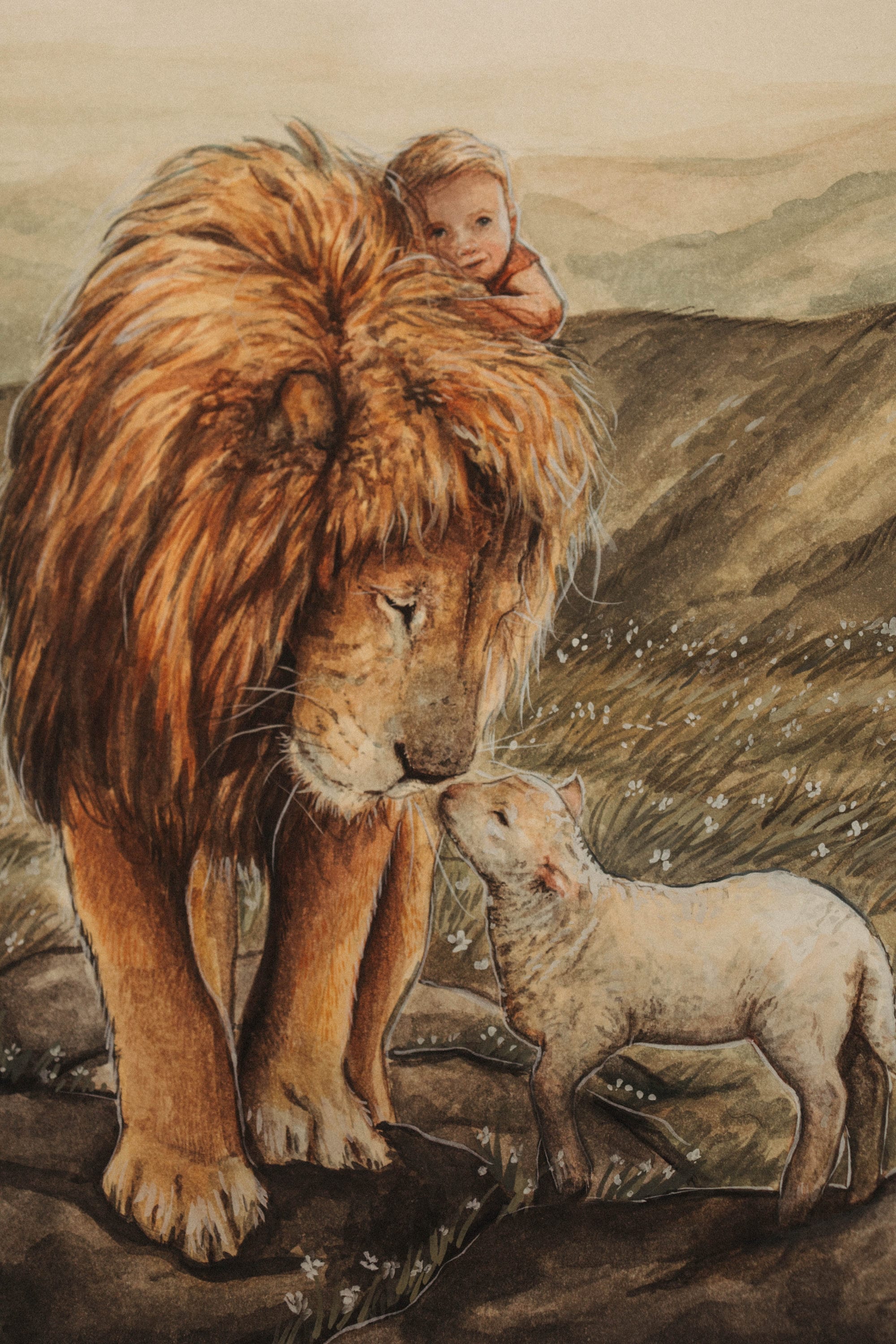Lionページ Lion & Lamb DIGITAL PRINT - Etsy