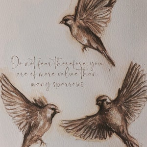 worth more than many sparrows digital print