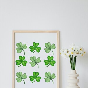 St. Patrick's Day Decor, St. Patrick's Day Wall Art, St. Patrick's Day Printable, St. Patrick's Day Printable Wall Art, Clover Printable