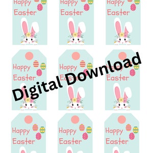 Easter Gift Tag, Easter Gift Tag Printable, Happy Easter Gift Tag, Easter Bunny Gift Tag, Printable Easter Gift Tag, Easter Gift Tag Digital