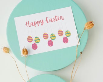Happy Easter Printable Card, Easter Card Printable, Easter Cards, Easter Egg Easter Card, Instant Download PDF
