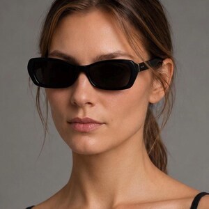 Miu Miu Vintage Black Rectangular Eyeglasses / Optical Frames VMU 01I Made in Italy