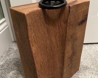 Large and quirky oak doorstop with free postage