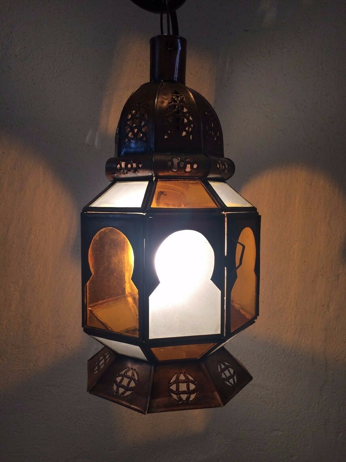 Lustre Marocain Fer Forgé 30 cm Lampe Lanterne Plafonnier Applique Luminaire