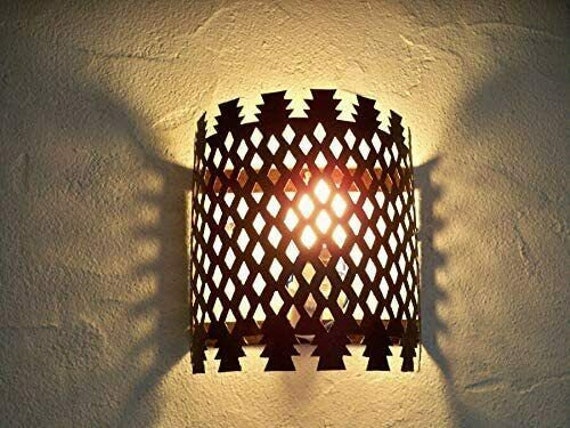 Applique Murale Marocaine Fer Forgé Lampe Lustre Lanterne Orientale