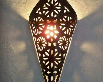 applique murale Marocaine fer forgé lampe lustre lanterne orientale 44 cm