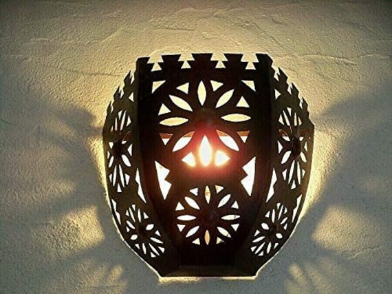 Applique Murale Marocaine Fer Forgé Lampe Lustre Lanterne Orientale