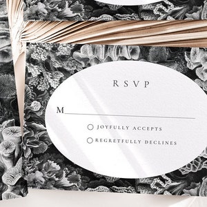 Printable wedding invitation card template, Black and White Wedding, Vintage Wedding Invitation Suite, invitation Card Set, Save the date image 7