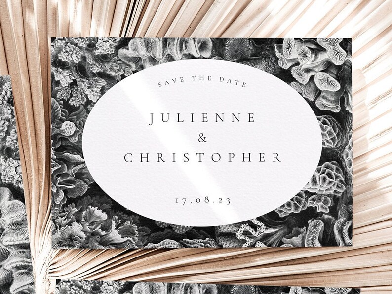 Printable Wedding Invitation Card Template Black and White - Etsy