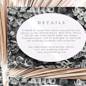 Printable Wedding Invitation Card Template, Black and White Wedding ...