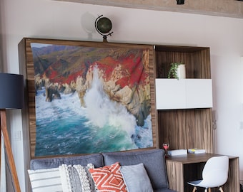 Indoor Wall Tapestry | Monterey Bay Wave Crash | Polyester | Multiple Sizes