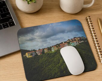 Mouse Pad, Puerto Rico Colorful Houses, Computer Accessory