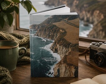 Hardcover Matte Journal, Monterey Coast, 150 lined pages