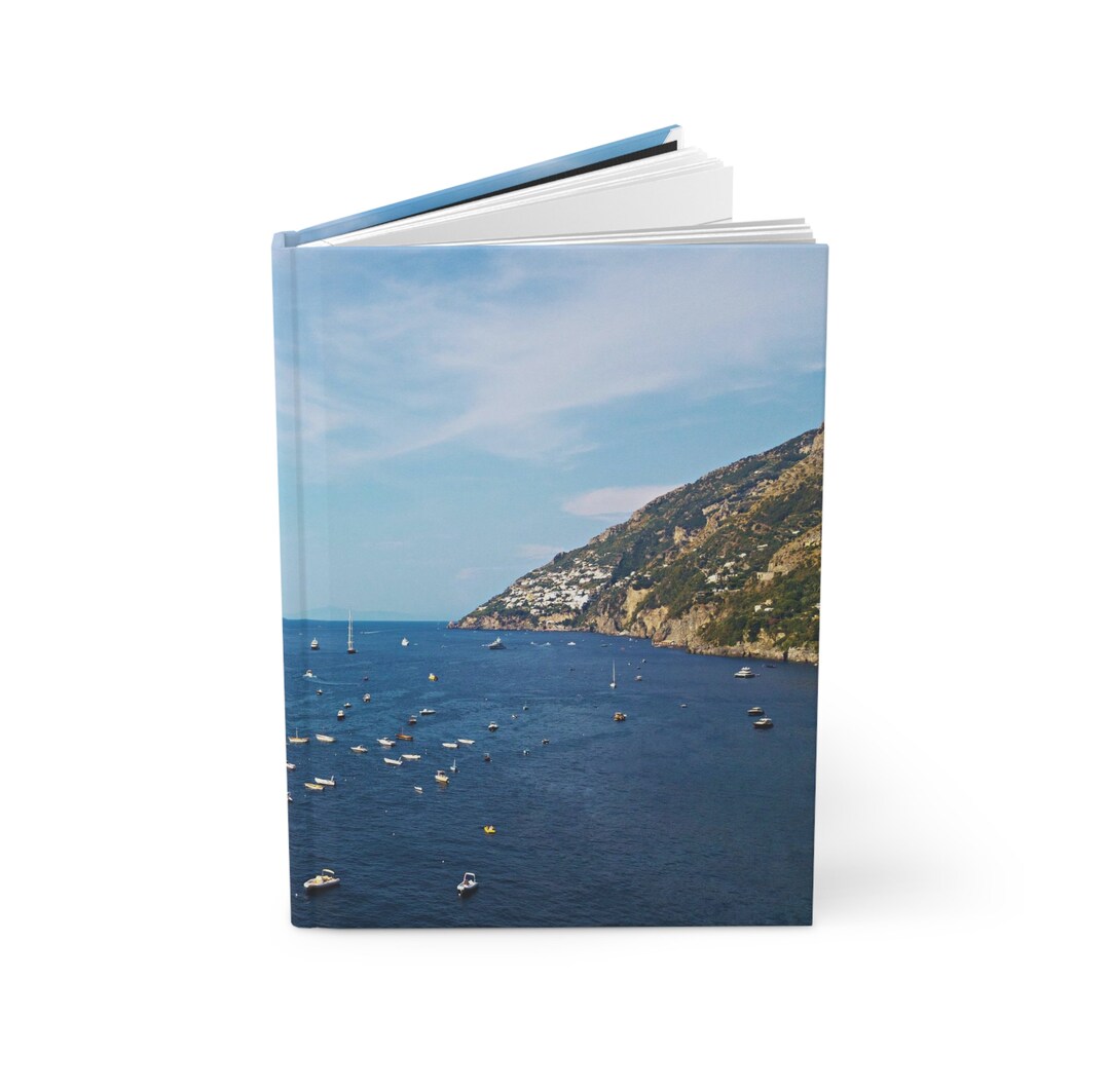 Matte Cover Journal Hardcover Matte Journal, Positano Coast Cover, 150 Lined Pages - Etsy