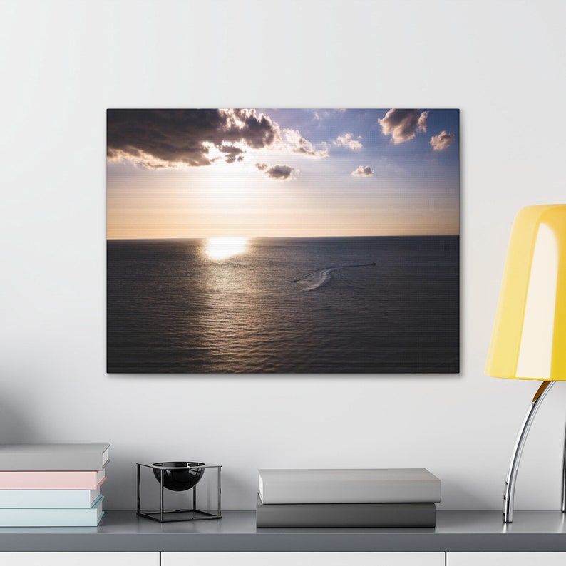 Canvas Wall Art Saint Pete Beach Sundown Bedroom Art Living Room Art Dining Room Art Bar Art 24 x 18 inches