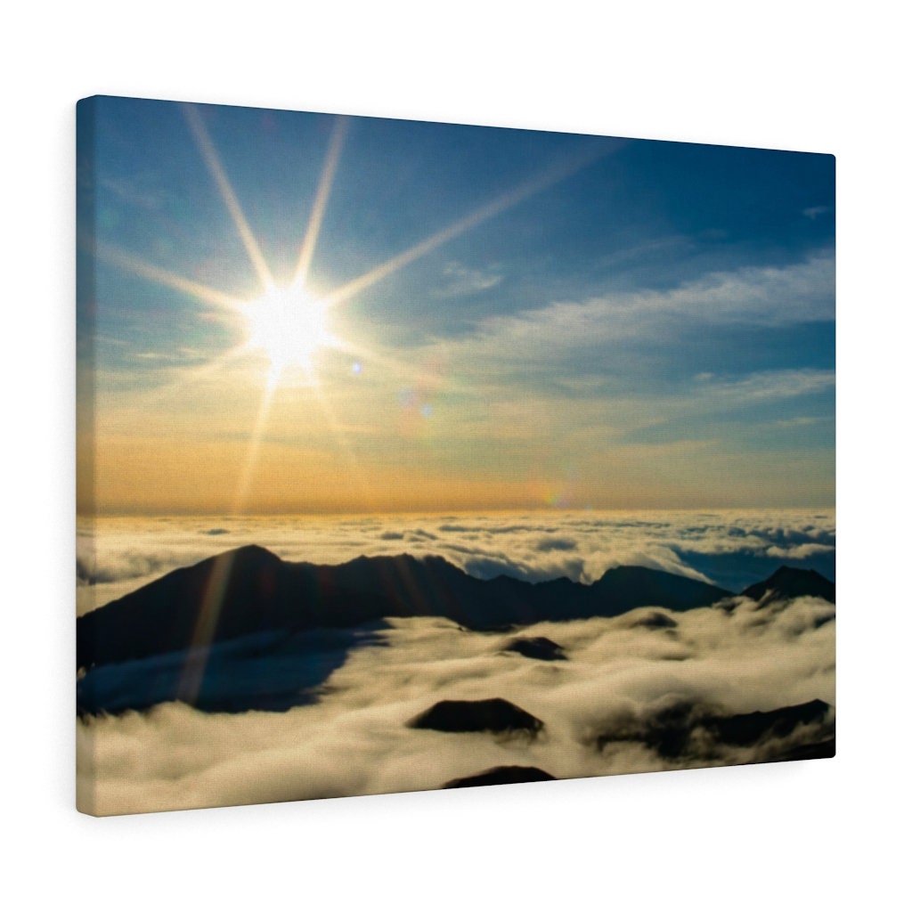 Wrapped Canvas Wall Art, Haleakala Maui Sunrise, Island Art, Home Decoration, Multiple Sizes