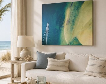 Cape Cod Boat Seascape Wrapped Canvas Wall Art