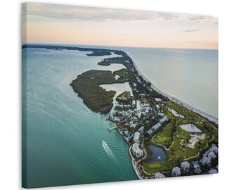 Captiva Island Florida Coastline | Canvas Wall Decor | Bedroom Art | Living Room Art | Dining Room Art | Bar Art