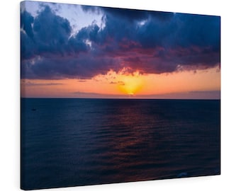 Saint Petersburg Florida Sunset, Aerial Canvas Wall Art