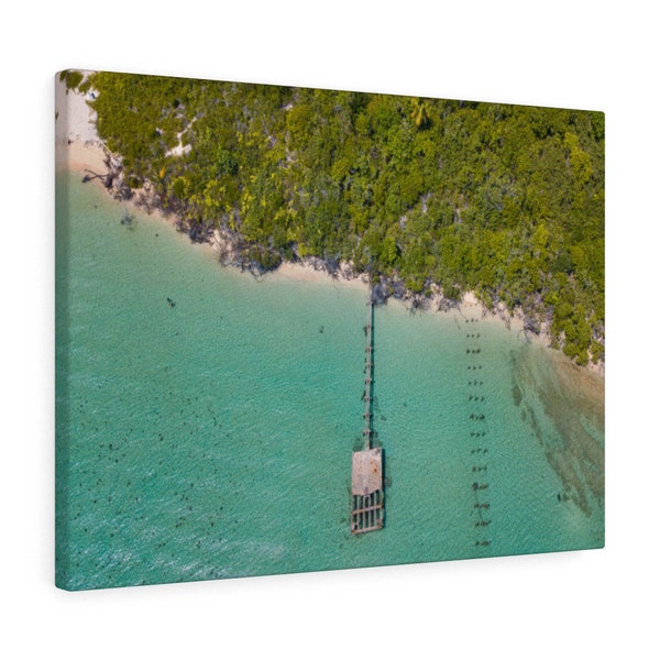 Canvas Wall Art | Cayo Icacos Pier Puerto Rico | Bedroom Art | Living Room Art | Dining Room Art | Bar Art | Restaurant Art | Hotel Art