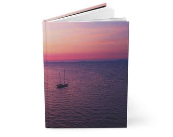 Hardcover Matte Journal, Positano Coast Cover, 150 lined pages