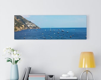 Positano Italy Coast Canvas Wall Art Seaside Print