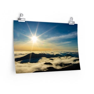 Lever du soleil à Haleakala, Maui | Affiche d'art | oeuvre d'art pour chambre à coucher | oeuvre d'art pour le salon | Art de la salle à manger