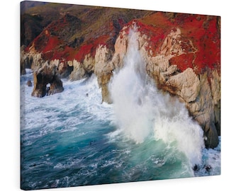 Canvas Wall Art, Monterey California Coast, Pacific Ocean, Home Decoration, Multiple Sizes