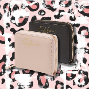 Zippy Zip Around Wallet / Personalised Customised Zip Wallet Purse / Bridesmaid Birthday Christmas Mothers Day Gift / Women's Kids Ladies