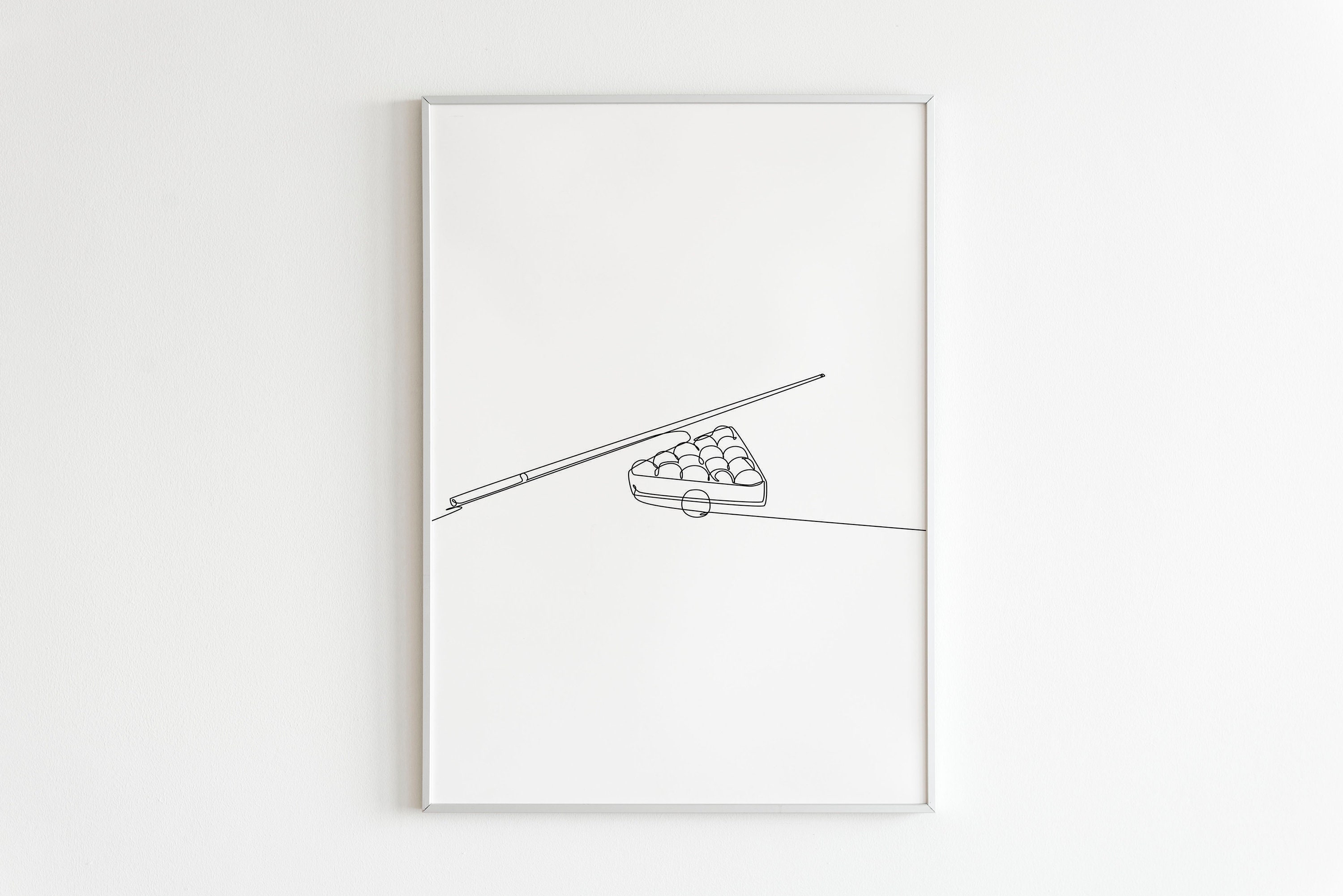 Minimalist Billiard Line Art, Digital Download, Pool Table Print, Woman ...