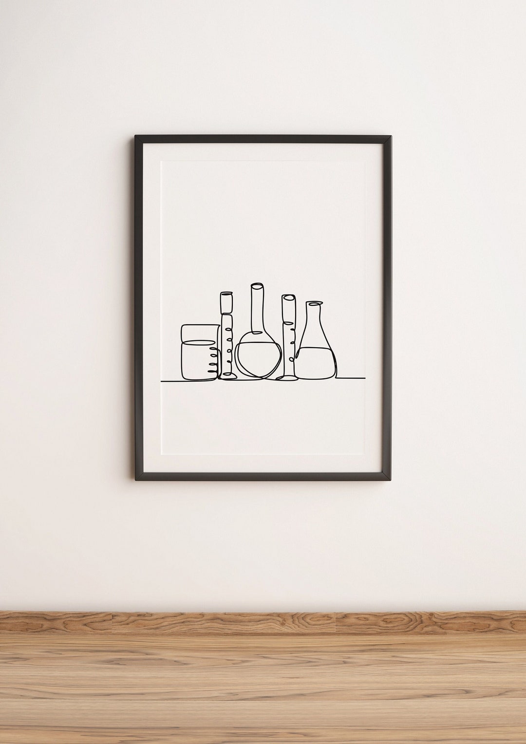 Minimalist Science Line Art, Digital Download, Chemistry Print - Etsy