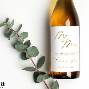 Mr & Mrs Etichetta Di Vino, Etichetta Di Vino Personalizzata, Regalo Per Ospiti Matrimonio, Etichette Di Vino Per Bomboniere, Nozze