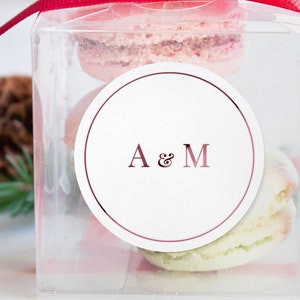 Monogram Wedding Stickers, Envelope Seals Stickers, Monogram Foil Stickers, Personalized Wedding Favor Stickers, Initial Envelope Seals