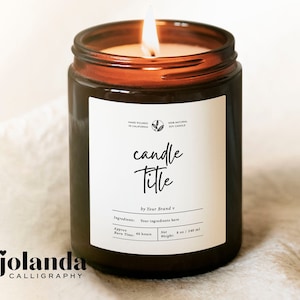 Etichette adesive per candele, marchio personalizzato per candele, etichetta per prodotti di candele fatti in casa, etichette personalizzate per candele, etichetta personalizzabile per barattoli di candele, oro