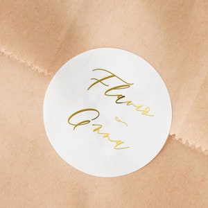 Script Wedding Stickers, Frosted Stickers, Personalised, Transparent Stickers, Wedding Favour Stickers, Envelope Foiled Seals, Rose Gold