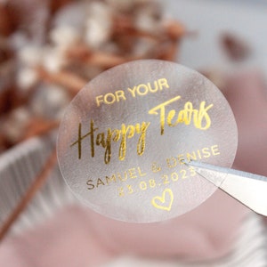 Adesivi Per Le Tue Lacrime Felici Etichette Personalizzate Per Fazzoletti Bomboniere Per Addio Al Nubilato Bomboniere Per Invitati Foil