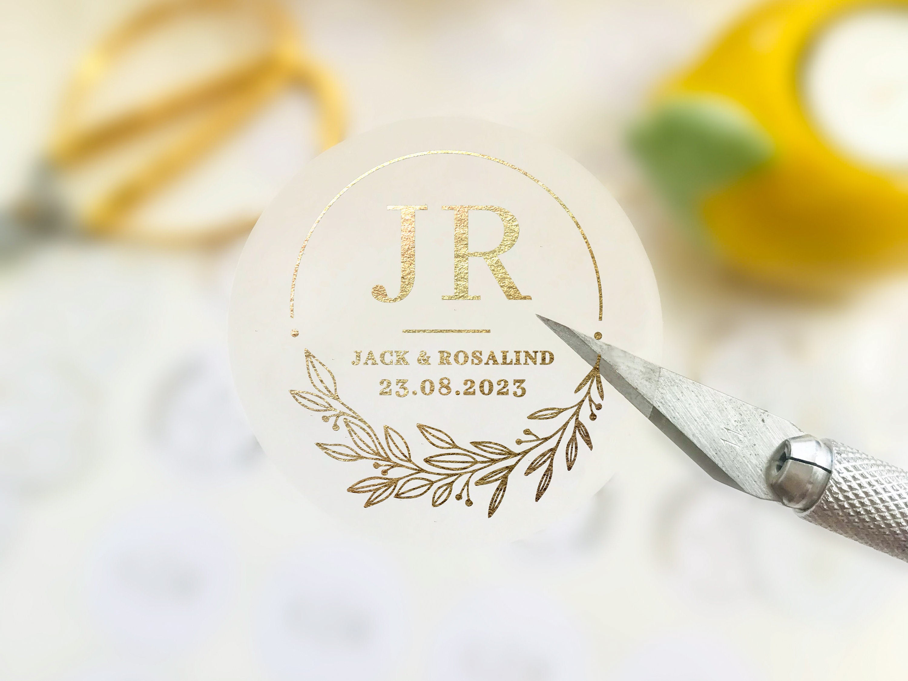 Wedding Sticker Gift Example Personalized Wedding Stickers, Wedding Monogram Favor Sticker, Custom ...
